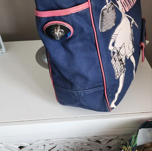 Coach LIMITED EDITION BONNIE CASHIN Navy and Pink Tote Bag - Picture 3 of 9